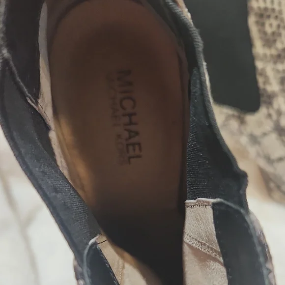 Michael Kors Genuine Snakeskin Heeled Boots - Picture 2 of 9